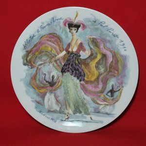VTG 1976 D’Arceau Limoges Collectors Plate Albertine la Femme Liane  de Paul Pai
